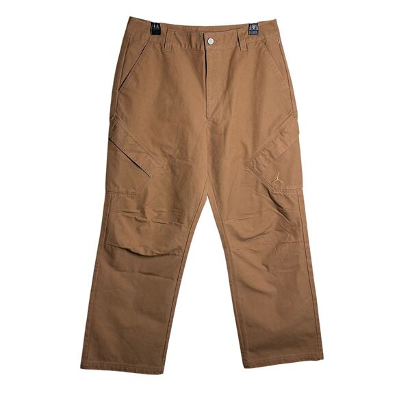 NWT Jordan Nike Cotton Women Utility Cargo High-rise Pants Archaeo Brown Size L - Picture 4 of 14